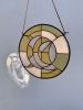 Rosy Moon Suncatcher | Wall Sculpture in Wall Hangings by Annie Sinton Glass. Item made of glass