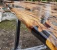 Live Edge Clear Epoxy Resin Dining Table, Olive Epoxy Table | Tables by LuxuryEpoxyFurniture. Item made of wood with synthetic