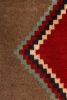 Vintage Gabbeh Tribal Rug in Brown with Red Diamond Lozenge | Area Rug in Rugs by Rug and Kilim