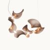Dune 6 Spiral in Metallic Tones Pendant Light | Chandeliers by MOSS Objects. Item made of metal compatible with contemporary and japandi style