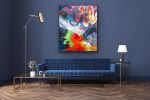 Abstract Original Painting "Red tide" | Oil And Acrylic Painting in Paintings by Carolina Alotus. Item composed of canvas
