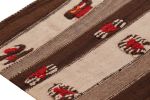 Vintage Moroccan Kilim Rug with Beige-Brown Stripes | Area Rug in Rugs by Rug and Kilim