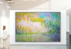 Etude, Oversize Abstract Oil Painting 60" x 90" | Oil And Acrylic Painting in Paintings by Dorothy Fagan Fine Arts. Item made of canvas compatible with minimalism and mid century modern style