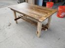 Upcycled white ash coffee table | Tables by FrostCanyon Designs/Bo Sanders/the shop. Item composed of wood compatible with country & farmhouse and rustic style