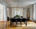 Emily Group of Five Pendant Light – Gold Semi-Matte | Chandeliers by MOSS Objects. Item made of oak wood & steel compatible with contemporary and modern style