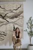 Large scale wall hanging "Arroyo of the Infinite Well" | Tapestry in Wall Hangings by Rebecca Whitaker Art. Item composed of cotton and fiber in boho or minimalism style