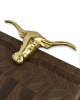 The Entertainer | Serving Board in Serveware by Gavin May. Item made of walnut with brass