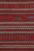 Vintage Baluch Kilim Runner with Red Stripes & Tribal Motifs | Area Rug in Rugs by Rug and Kilim