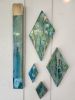 Scales Tiles | Sculptures by Nadia Fairlamb Art. Item composed of birch wood and copper in minimalism or coastal style