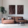 3D Textured Art: Abstract Wall Sculpture, Geometric Relief | Sculptures by Vaiva Art Atelier. Item made of wood with marble works with minimalism & contemporary style