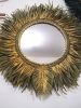 Raffia Mirror, Single Round Raffia Mirror, Boho Mirror | Decorative Objects by Magdyss Boutique. Item composed of cotton & fiber compatible with boho and contemporary style