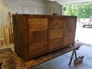 Model #1077 - Custom Kitchen Island | Countertop in Furniture by Limitless Woodworking. Item made of maple wood compatible with mid century modern and contemporary style