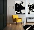2 Paintings CHEEKY THING (left) + WHAT WAS SHE THINKING | Oil And Acrylic Painting in Paintings by BLACK LINE CRAZY | Designed by artist Mary van de Wiel. Item made of canvas