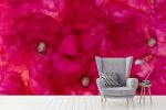 Blooms in Pink Wallpaper Mural | Wall Treatments by MELISSA RENEE fieryfordeepblue  Art & Design. Item composed of paper in contemporary or eclectic & maximalism style