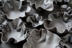 Charcoal Wall Sculpture, 39 Pieces Set, Matte Black Finish | Wall Hangings by SevaCeramics