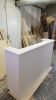Fluted Front Square Reception Desk | Tables by Son-ya Luch (Owner) SP Fabrication and Design | New York in New York. Item composed of oak wood in boho or country & farmhouse style