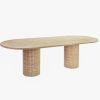 Travertine Stone Dining Table - Marble Dining Table Oval | Tables by Tinella Collection. Item made of marble works with minimalism & contemporary style