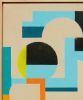 Circle in Circle maze blue | Oil And Acrylic Painting in Paintings by Ronald Hunter. Item made of canvas with synthetic works with modern style