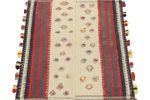 Vintage Persian Kilim in Beige with Multicolor Stripes | Area Rug in Rugs by Rug and Kilim
