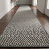 Handwoven Woolen Gray Runner Rug | Rugs by Evergreen Carpets. Item made of wool works with boho & minimalism style