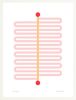 Keep Going 1 (Pink, Marigold & Crimson Colorway) | Prints by Jessica Poundstone. Item composed of paper