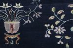 Rug & Kilim’s Chinese Art Deco Rug, Navy Blue with Bright | Area Rug in Rugs by Rug and Kilim