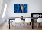 Blue Abstract | Oil And Acrylic Painting in Paintings by Linda Celestian. Item composed of canvas compatible with contemporary and coastal style