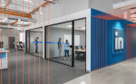 Linkedin HQ | Paneling in Wall Treatments by ANTLRE - Hannah Sitzer | LinkedIn Global Headquarters in Sunnyvale. Item composed of synthetic