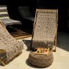 Boho Handmade Macrame Deckchair Beach Lounger Wood Camping | Folding Chair in Chairs by Dimitar Kostadinov | Aparthotel Crotiria in Burgas