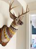 Hand-Painted Taxidermy Deer | Wall Sculpture in Wall Hangings by Cassandra Smith. Item composed of wood and synthetic