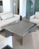 SLAB-LEG TABLE w/Stone Top , inset | Coffee Table in Tables by Kramer Design Studio / Randall Kramer. Item made of steel