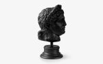 Mercurius Hermes Bust Compressed Marble Powder in Black | Sculptures by LAGU. Item made of marble