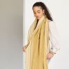 Reyti Ochre Organic Cotton Handloom Throw | Linens & Bedding by Studio Variously. Item made of cotton