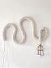 Rope Wall Lamp | Lighting by Meg Morrison. Item composed of cotton and fiber in minimalism or mid century modern style