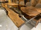 Live Edge Epoxy Dining Table - Made To Order | Tables by Gül Natural Furniture. Item composed of walnut & metal compatible with minimalism and contemporary style