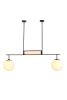 Tona Pendant Milk Glass Chandelier - Straight | Chandeliers by Atrix Lighting | Los Angeles in Los Angeles. Item made of glass