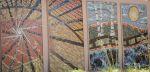Re-Imagine - Custom 7-panel recycled tile mural | Public Mosaics by Rochelle Rose Schueler - Wild Rose Artworks LLC. Item composed of stone
