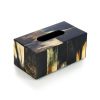Natural Luxury Black Horn Tissue Box | Decorative Box in Decorative Objects by Finara