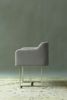 Papillonne Matt Chrome Chair | Dining Chair in Chairs by LAGU. Item made of fabric & steel