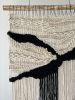 Wall Tapestry "Contrast in Motion" | Wall Sculpture in Wall Hangings by Tissage Sauvage. Item composed of wood and cotton in boho or minimalism style