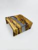 Epoxy Gray Waterfall Coffee Table - End Table - Side Table | Tables by Tinella Collection. Item made of wood works with art deco style