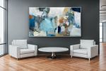 Blue Horizon Painting by Cat Tesla - SOLD | Oil And Acrylic Painting in Paintings by Cat Tesla. Item made of canvas works with contemporary & coastal style