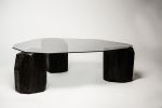 Burned Coffee table | Tables by Art by Šopis. Item composed of oak wood and glass in contemporary or japandi style