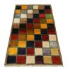 Vintage Gabbeh Turkish Rug with Polychromatic Squared | Area Rug in Rugs by Rug and Kilim