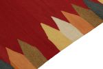 1980s Vintage Sofreh Kilim rug in Red with Colorful | Area Rug in Rugs by Rug and Kilim