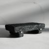 Medium Shelf Riser in Carbon Black Concrete with Gunmetal Ri | Decorative Tray in Decorative Objects by Carolyn Powers Designs. Item composed of concrete in minimalism or contemporary style