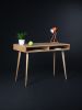 Mid century modern desk, computer table, bureau, open shelf | Tables by Mo Woodwork | Stalowa Wola in Stalowa Wola. Item composed of oak wood compatible with minimalism and mid century modern style