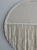Round macrame - Blanc Circle | Tapestry in Wall Hangings by Kat | Home Studio. Item made of wool with fiber works with boho & minimalism style