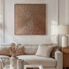 Copper Wall Art Canvas | Oil And Acrylic Painting in Paintings by Serge Bereziak. Item composed of canvas and copper in contemporary or art deco style