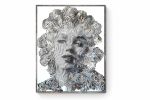 Marylin Monroe in my Heart forever | Mixed Media by Virginie SCHROEDER. Item made of canvas with paper works with minimalism & contemporary style